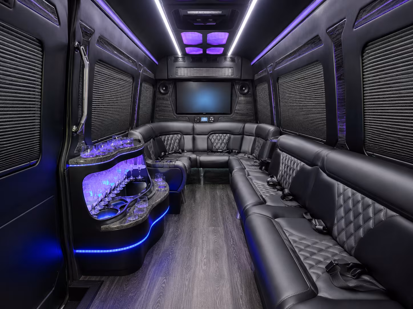 hesperia 40 passenger party bus interior