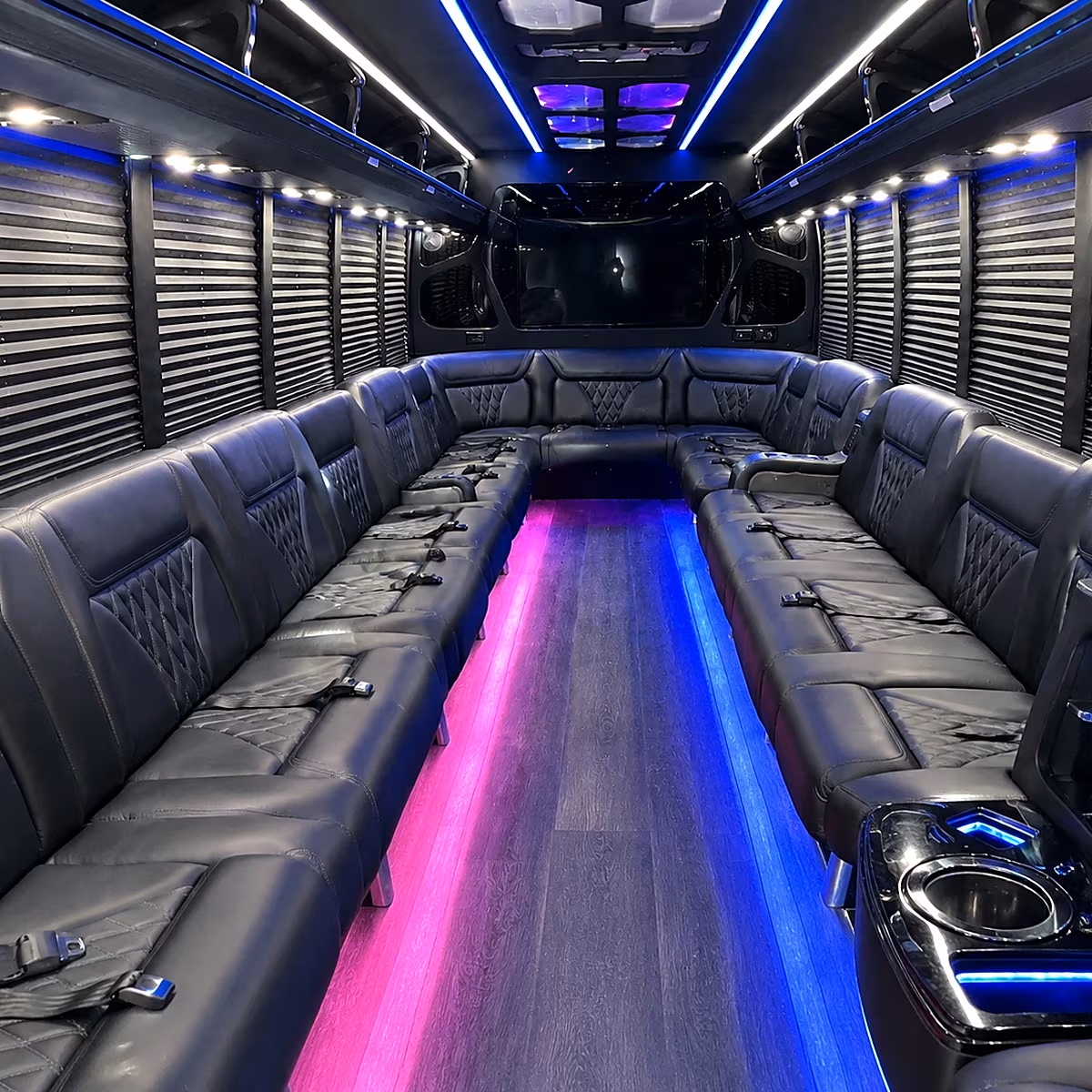 hesperia party bus rental interior